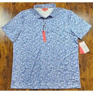 Redvanly Men’s Fourcy Golf Performance Polo Shirt Blue Lavender Sz XL NWT